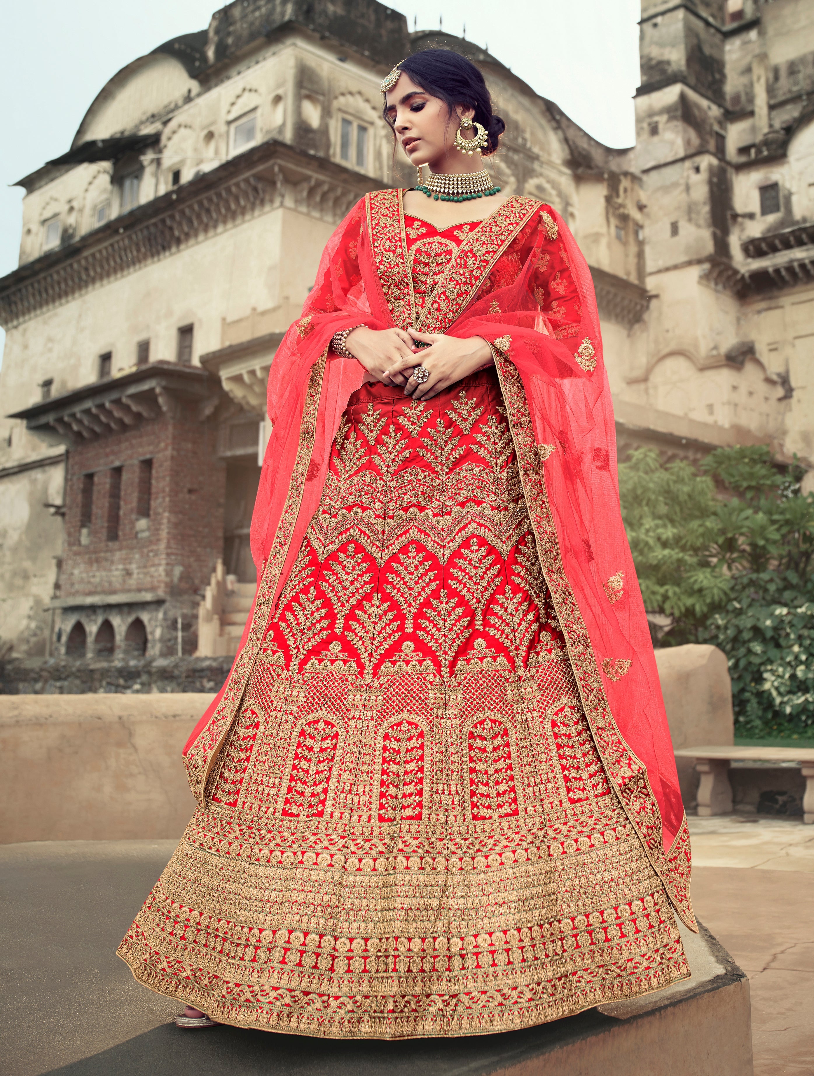 pink-heavy-embroidered-satin-lehenga-choli-rich-net-dupatta