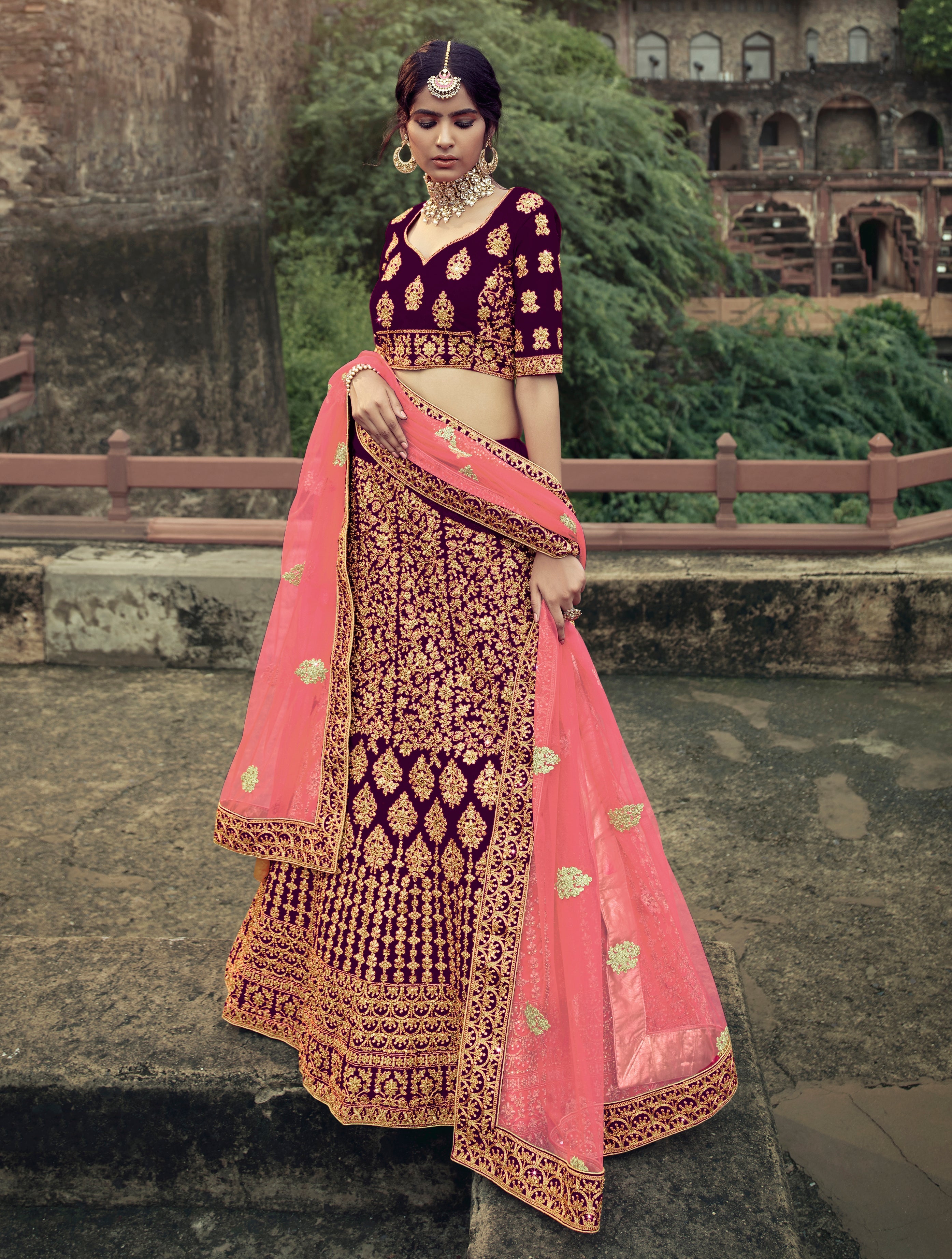 pink-heavy-embroidered-satin-lehenga-choli-rich-net-dupatta