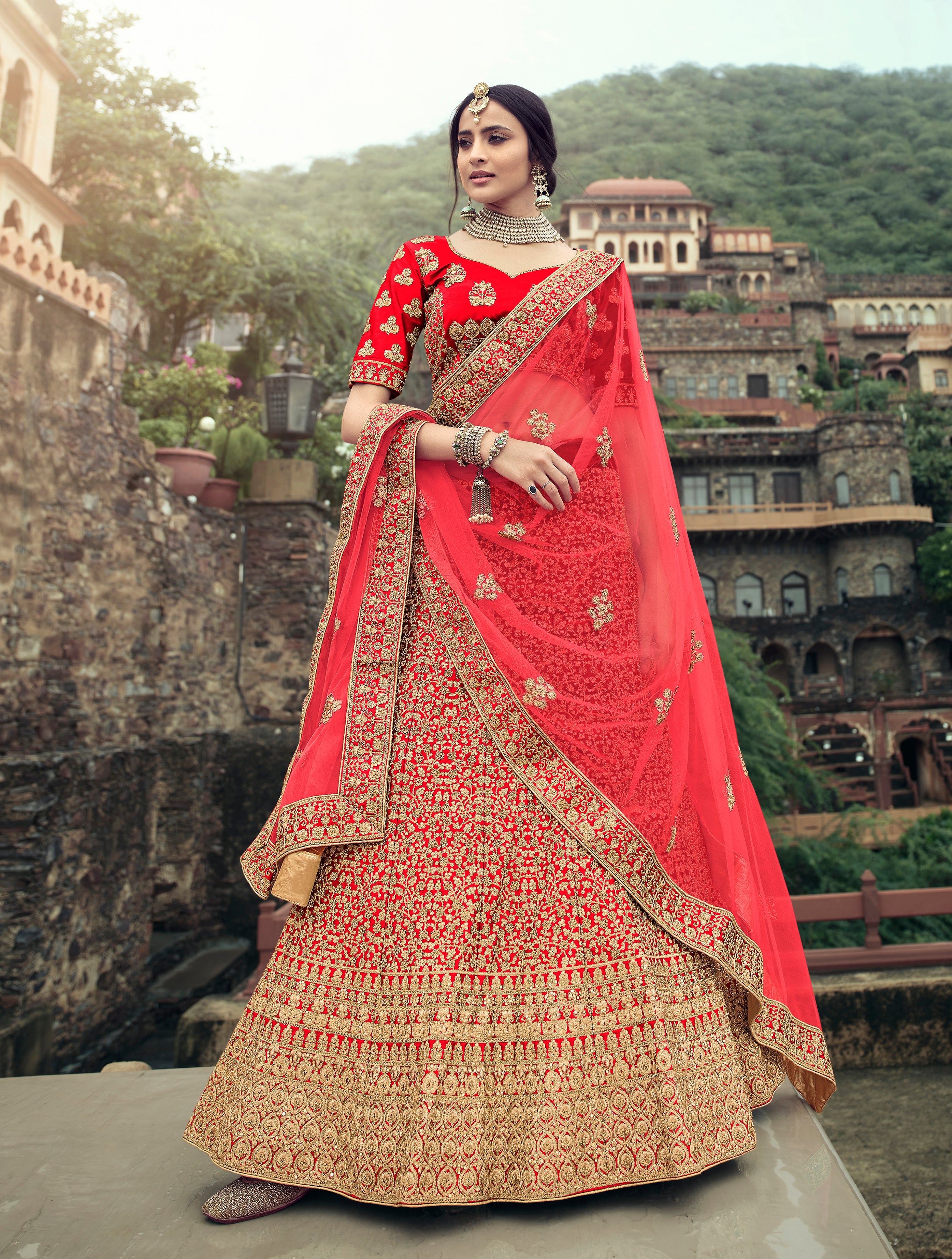 pink-heavy-embroidered-satin-lehenga-choli-rich-net-dupatta
