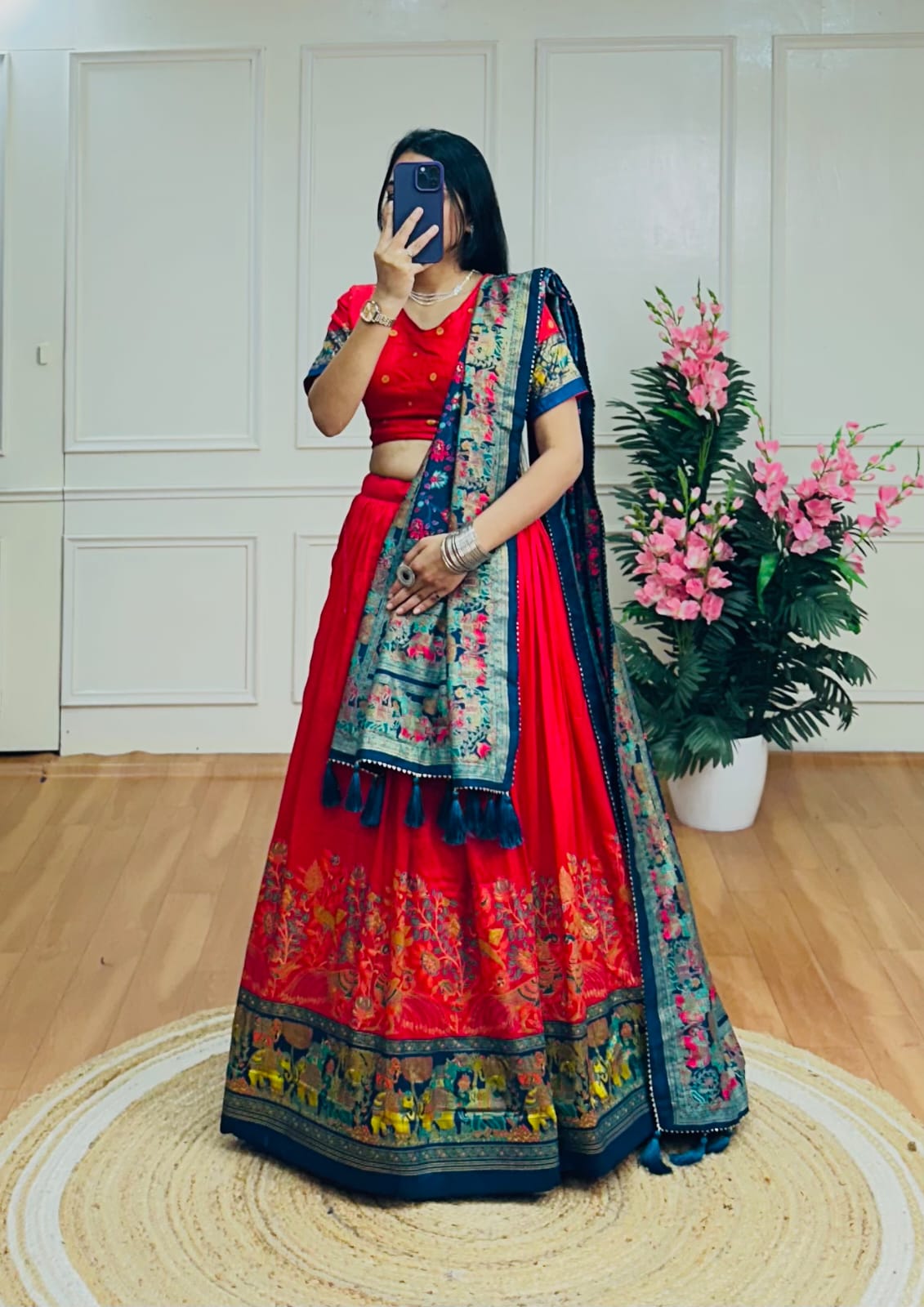 royal-radiance-red-kalamkari-lehenga